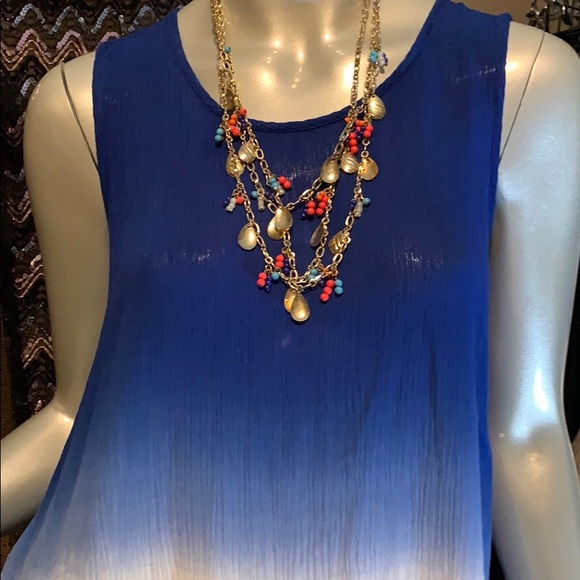 🎉Host Pick🎉 Blue River Top blue and white - Picture 2 of 8